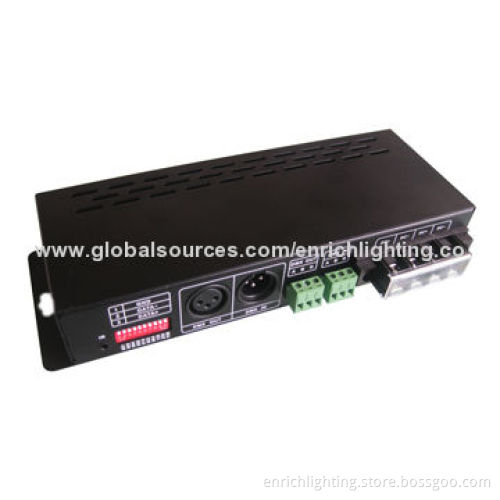 Constant Voltage LED DMX Decoder, 3A x 24CH, DMX512/1990, 5-24V DC
